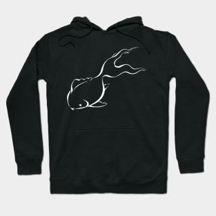 Japanese Calligraphy Animals - Koi Goldfish Hoodie